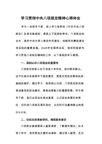 2025年中央八项规定学习心得感悟优秀10篇