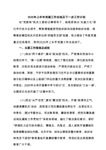 2025年上半年党建工作总结及下一步工作计划范文精选(5篇)