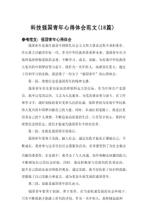 2025科技强国青年心得体会范文（18篇）