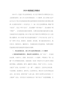20XX局党建工作要点