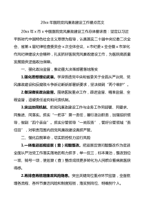 20XX年医院党风廉政建设工作要点