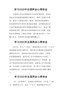 学习2025年《全国两会会议精神》个人心得体会合计26份