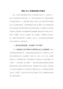 某地20XX年基层党建工作要点