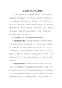 某市政协20XX年工作要点