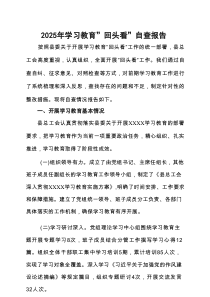 党委领导班子2025年度学习教育”回头看”自查报告（及部署讲话内容）5篇参考资料