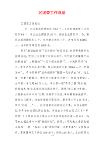 区团委工作总结