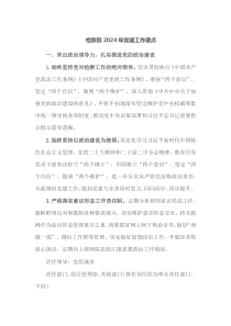检察院20XX年党建工作要点
