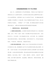 纪委监委监督检查室20XX年工作要点