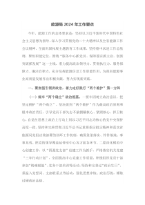 能源局20XX年工作要点
