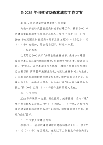 县2025年创建省级森林城市工作方案