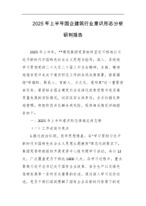 2025年上半年国企建筑行业意识形态分析研判报告