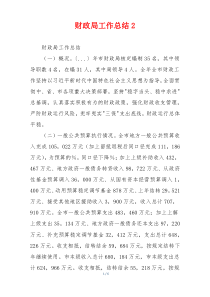 财政局工作总结2
