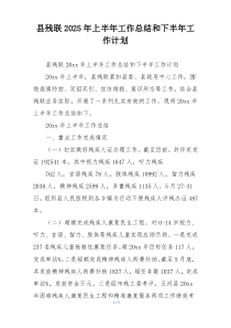 县残联2025年上半年工作总结和下半年工作计划