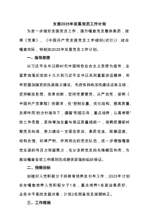 支部2025年发展党员工作计划（精选5篇）