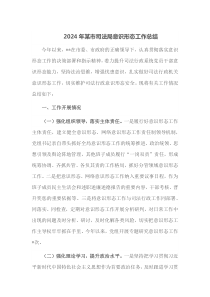 2024年某市司法局意识形态工作总结