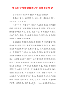 会长在全市质量强市促进大会上的致辞