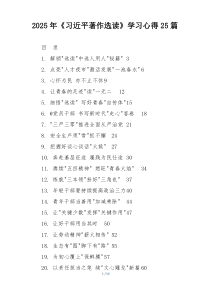 2025年《习近平著作选读》学习心得25篇