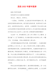 党校20XX年新年致辞