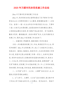 2025年万源市民宗局党建工作总结