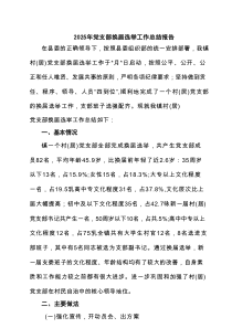 2025年党支部换届选举工作总结报告精选（5篇）