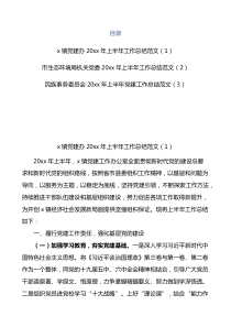 20XX年上半年党建工作总结3篇