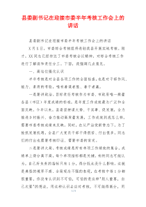 县委副书记在迎接市委半年考核工作会上的讲话