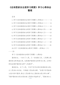 《总体国家安全观学习纲要》学习心得体会整理