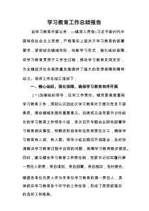 乡镇学习教育工作总结报告5400字.docx