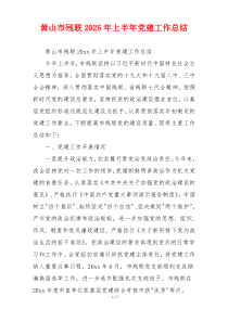 xx残联2025年上半年党建工作总结