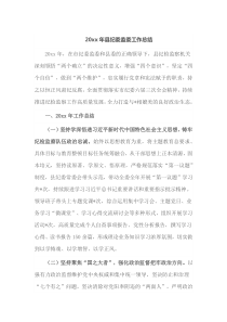 20XX年县纪委监委工作总结