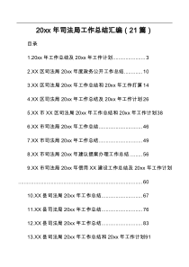 21篇20XX年司法局工作总结的汇编