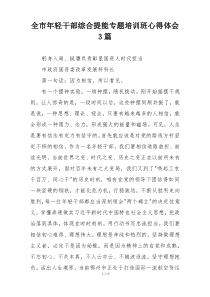 全市年轻干部综合提能专题培训班心得体会3篇