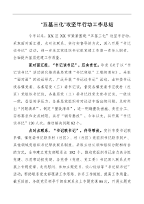 五基三化攻坚年行动工作总结