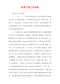 县审计局工作总结