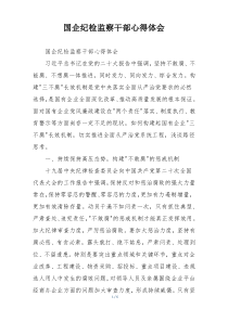 国企纪检监察干部心得体会