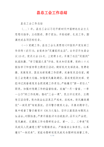 县总工会工作总结