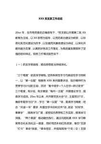 党支部工作总结