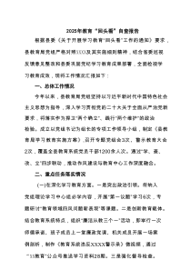 2025年教育“回头看”自查报告（精选3篇）