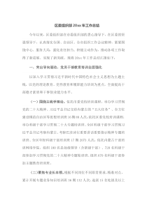 区委组织部20XX年工作总结