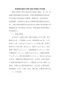 区政府办驻村工作队2024年驻村工作总结
