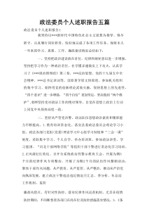 政法委员个人述职报告五篇