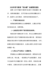 班子2025教育“回头看”情况汇报（多篇参考）