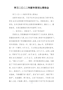 学习二〇二二年新年贺词心得体会