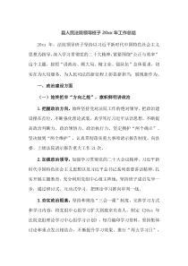 县人民法院领导班子20XX年工作总结