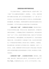县基层党建大调研开展情况总结