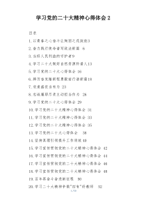 学习党的二十大精神心得体会2