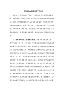 县委20XX年度巡察工作总结