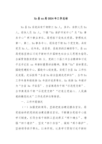 县局2024年工作总结