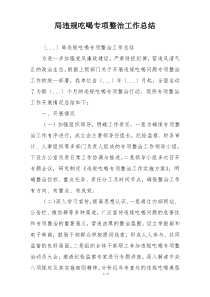 局违规吃喝专项整治工作总结