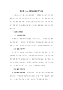 团市委20XX年度法治建设工作总结